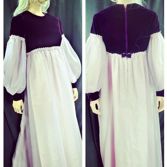 Vintage San Francisco Dresses & Skirts - SOLD ON ETSY Deadstock 60s Velvet Renesience Dress